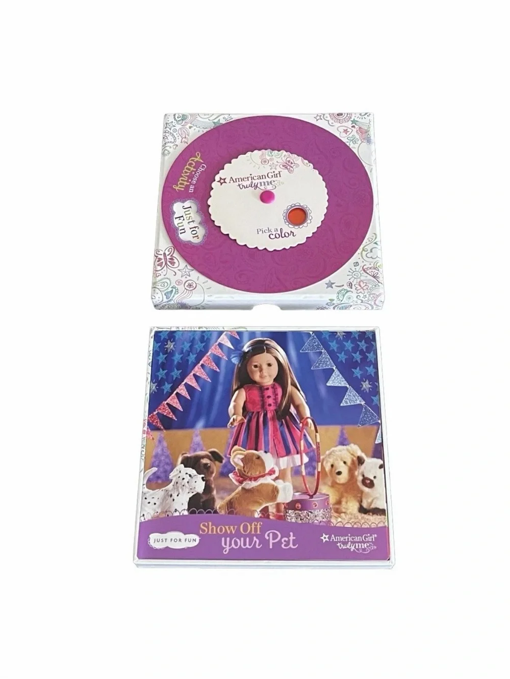 American Girl Truly Me Pick Color Choose Activity Wheel Card Game Complete 2015